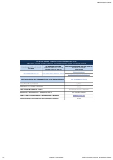 Literal m Mecanismos de rendicion de cuentas a la ciudadania