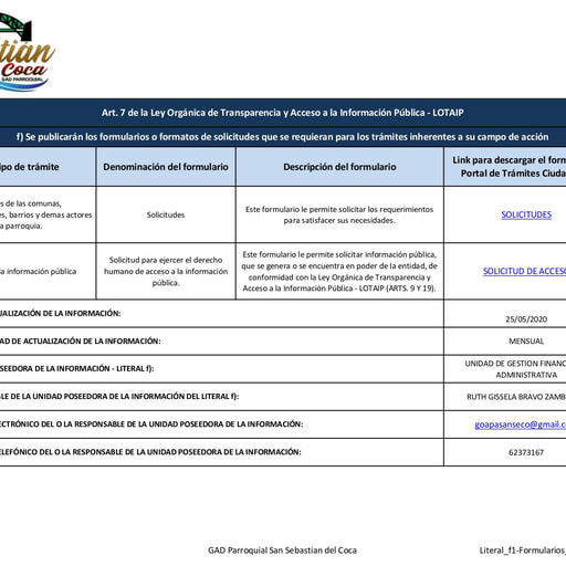 Literal f1 Formularios o formatos de solicitudes