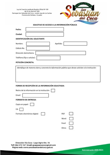 Literal f2 Formulario solicitud acceso a la informacion publica