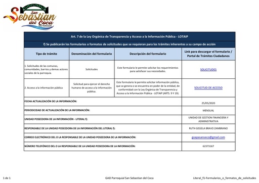 Literal f1 Formularios o formatos de solicitudes